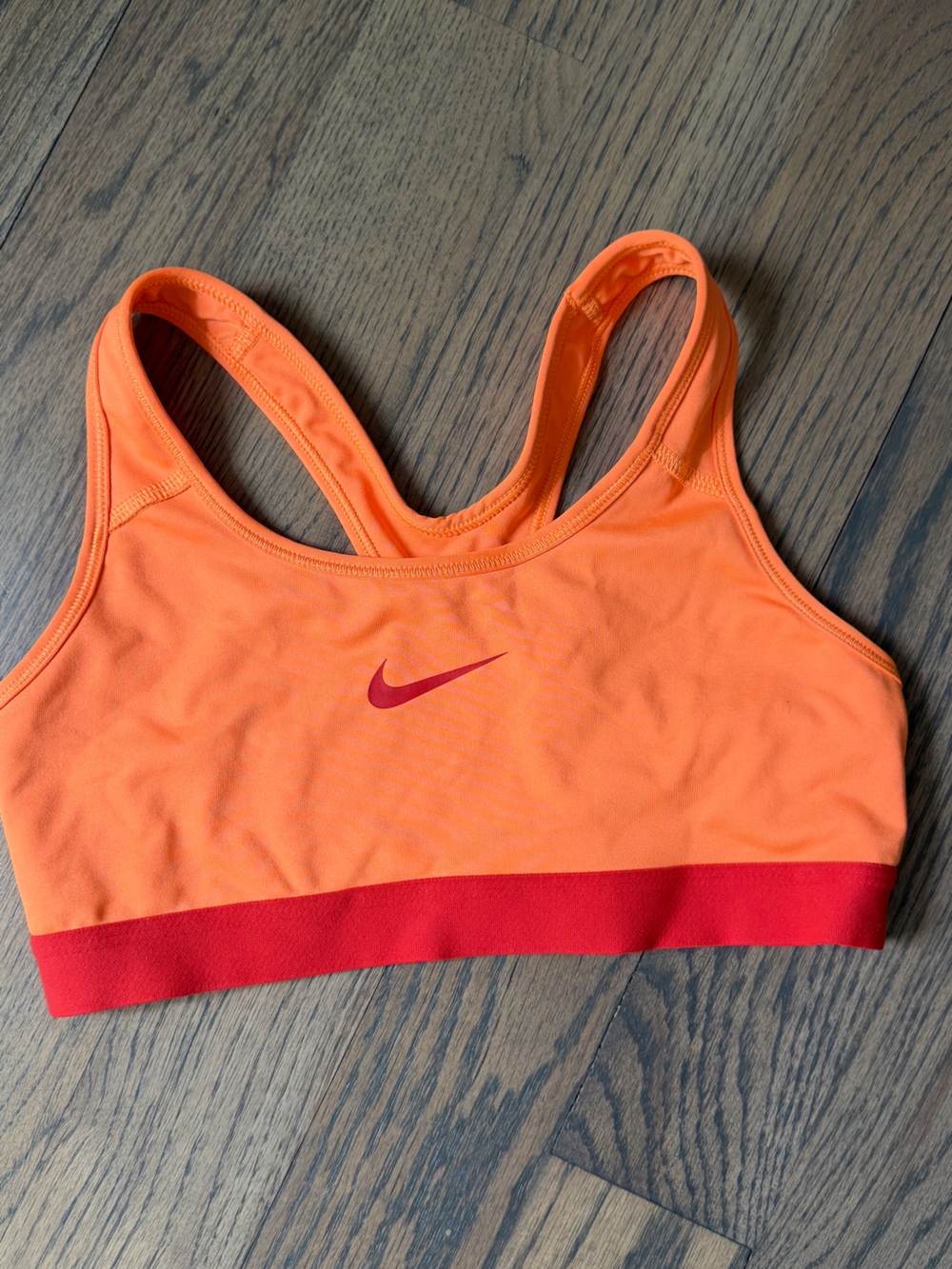 Nike Orange Swim Bikini Top with Red Band